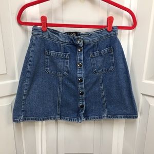 Urban Outfitters BDG Denim Snap Down Mini Skirt